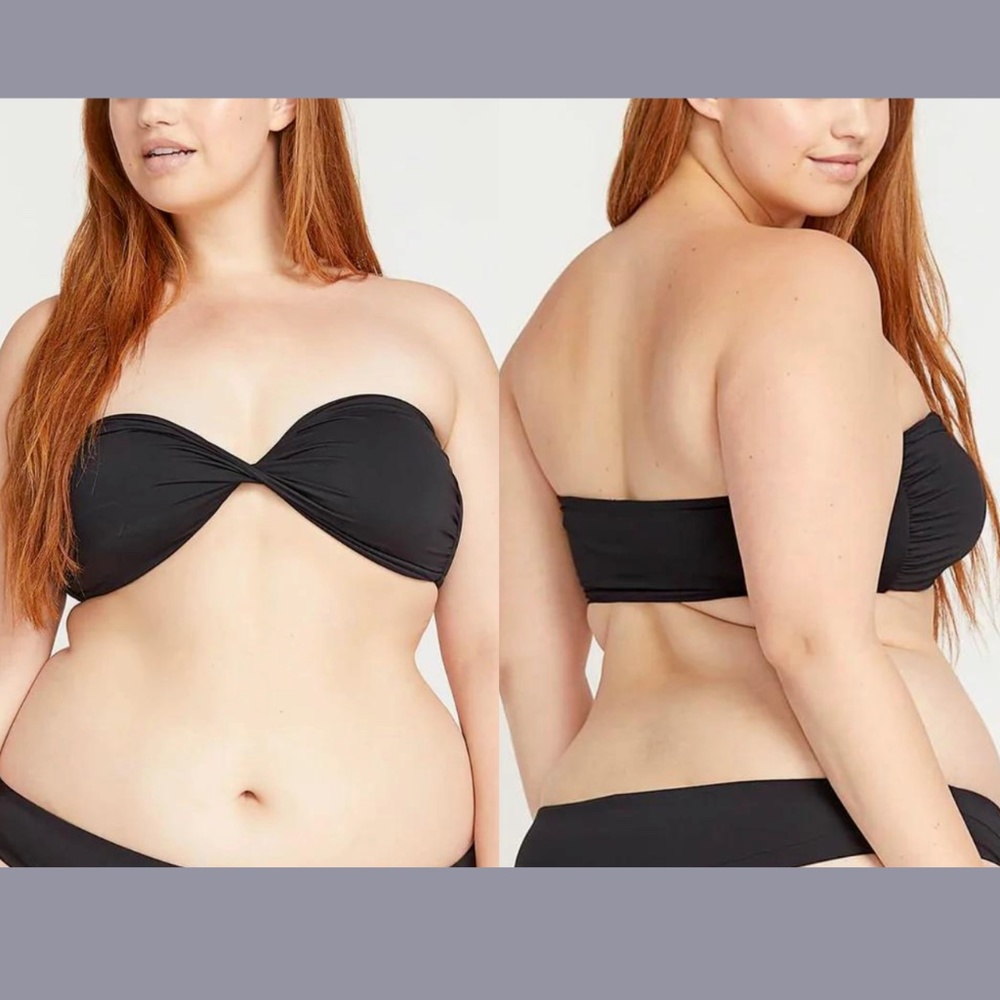NEW‎ Volcom [ PLUS 14W ] Simply Seamless Bandeau Twist Bikini Top